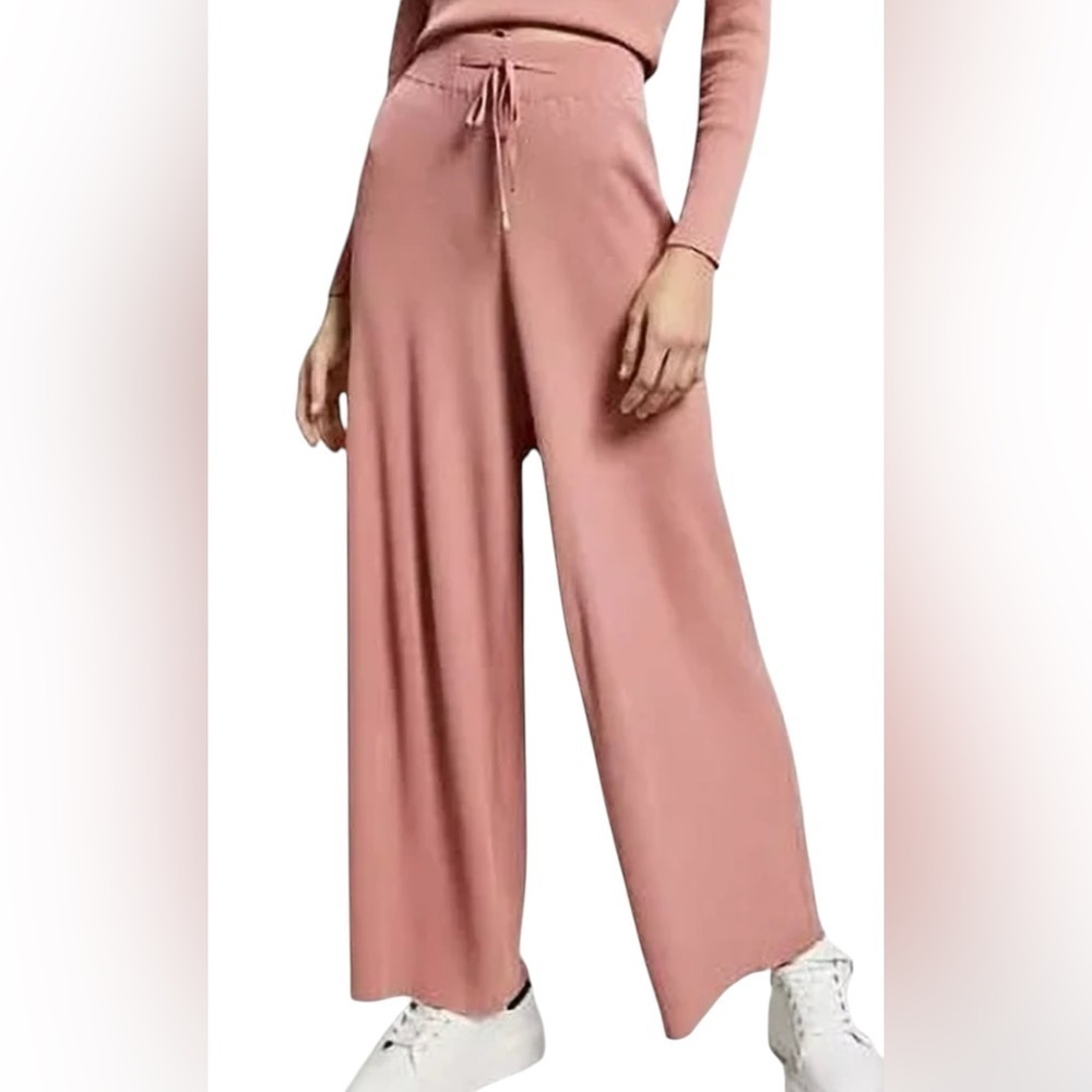 Mink Pink Samira Brown Ribbed Sweater Culotte Size Medium - Picture 5 of 5